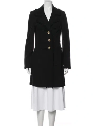 Pre-owned St John Wool Coat In Black