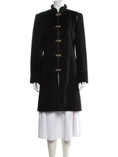 Pre-owned St John Wool Coat In Black