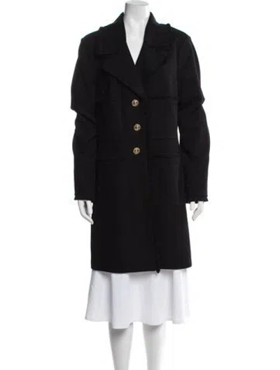 Pre-owned St John Wool Coat In Black