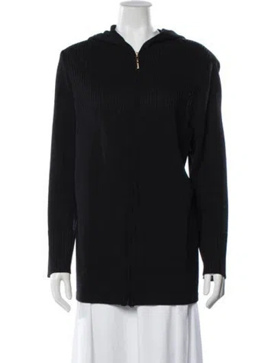 Pre-owned St John Wool Coat In Black