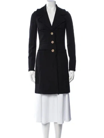 Pre-owned St John Wool Coat In Black