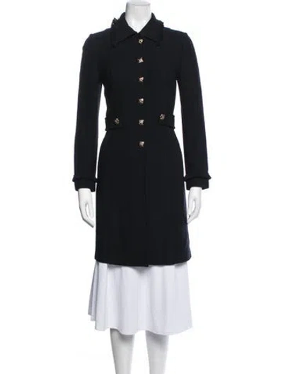 Pre-owned St John Wool Coat In Black
