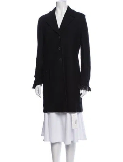 Pre-owned St John Wool Coat In Black