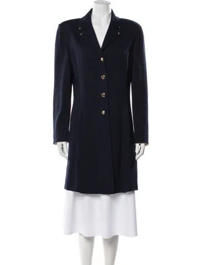 Pre-owned St John Wool Coat In Black