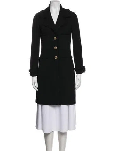 Pre-owned St John Wool Coat In Black