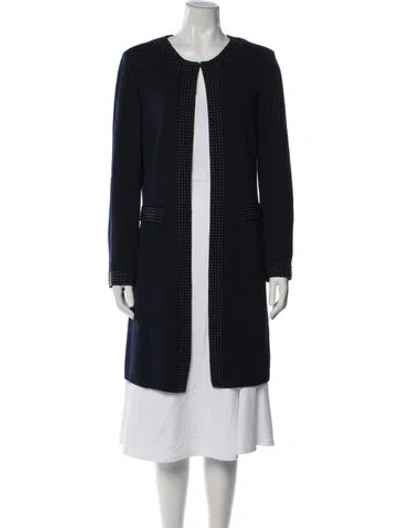 Pre-owned St John Wool Coat In Black