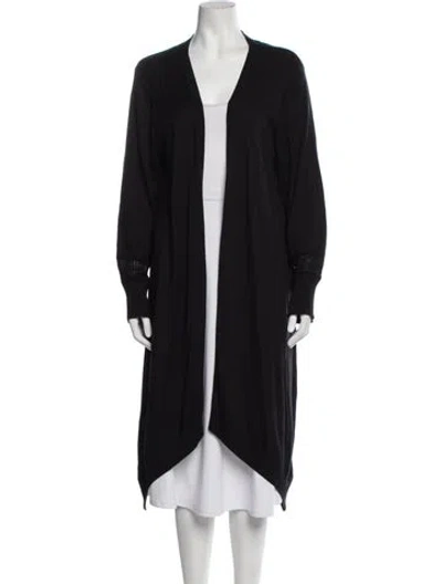 Pre-owned St John Wool Coat In Black