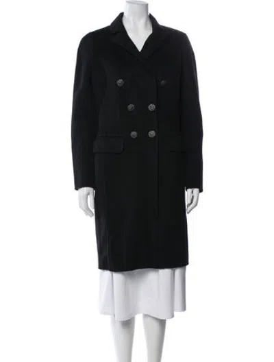 Pre-owned St John Wool Coat In Black