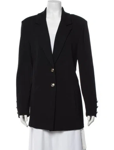 Pre-owned St John Wool Coat In Blue