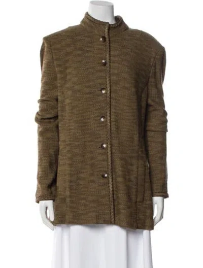 Pre-owned St John Wool Coat In Brown