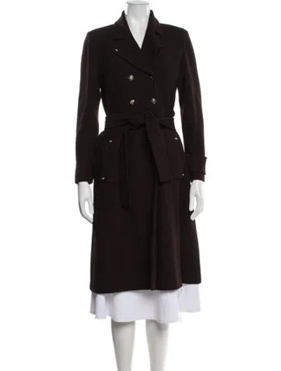 Pre-owned St John Wool Coat In Brown
