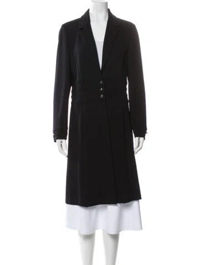 Pre-owned St John Wool Coat In Gray