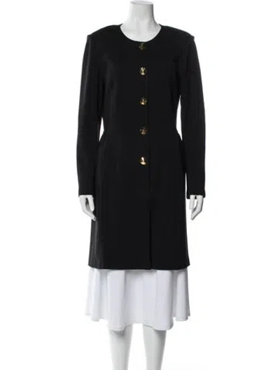 Pre-owned St John Wool Coat In Gray
