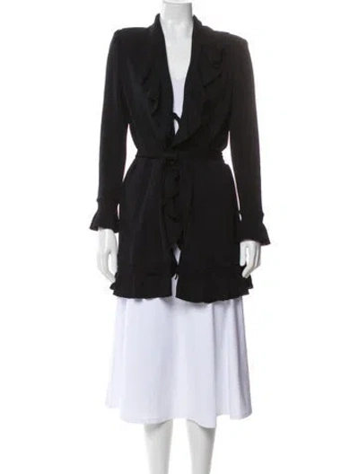 Pre-owned St John Wool Coat In Gray
