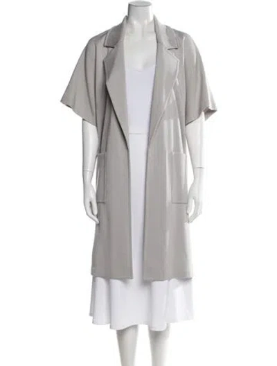 Pre-owned St John Wool Coat In Gray