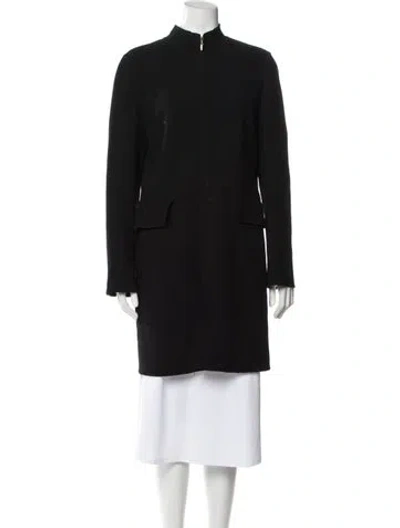 Pre-owned St John Wool Coat In Grey