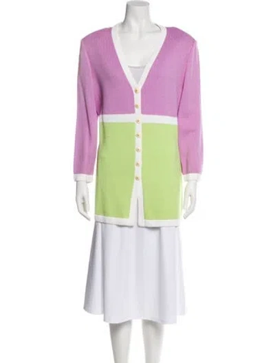 Pre-owned St John Wool Coat In Multi