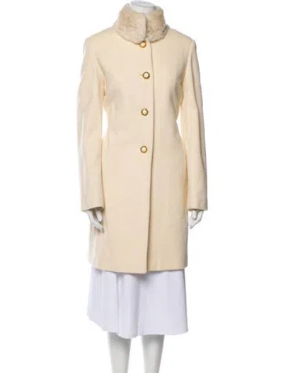Pre-owned St John Wool Coat In Neutral