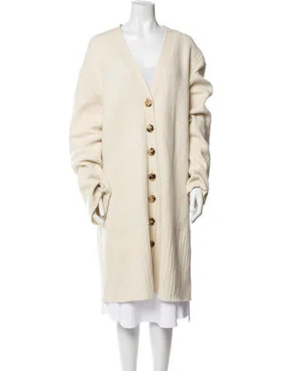 Pre-owned St John Wool Coat In Neutral