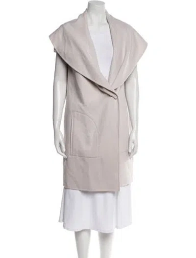 Pre-owned St John Wool Coat In Neutral