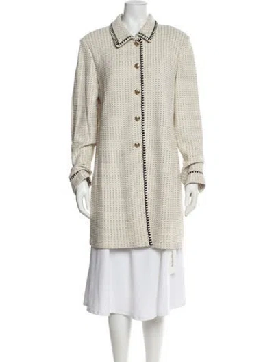 Pre-owned St John Wool Coat In Neutral