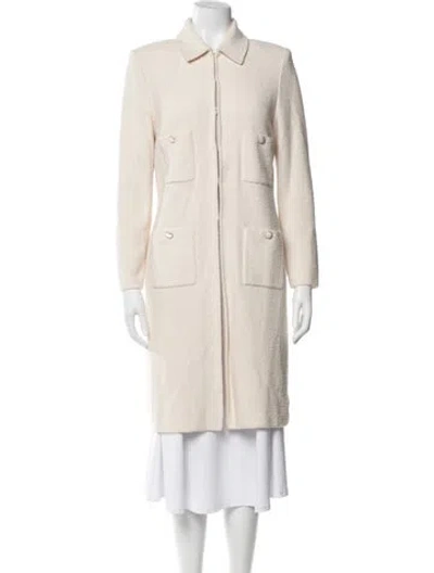 Pre-owned St John Wool Coat In Neutral