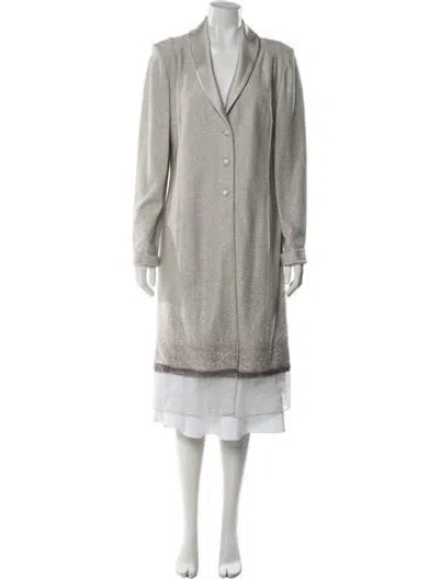 Pre-owned St John Wool Coat In Neutral