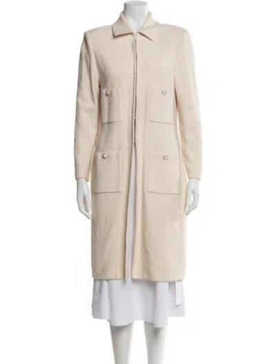 Pre-owned St John Wool Coat In Neutral