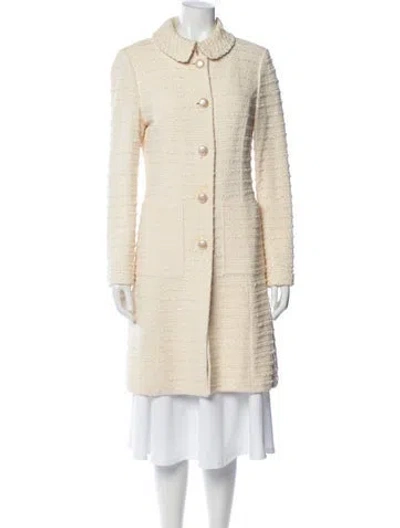 Pre-owned St John Wool Coat In Neutrals
