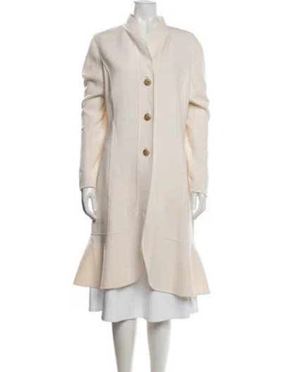 Pre-owned St John Wool Coat In Neutrals