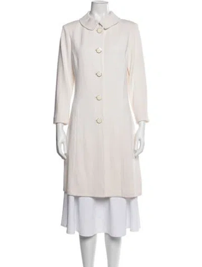 Pre-owned St John Wool Coat In Neutrals