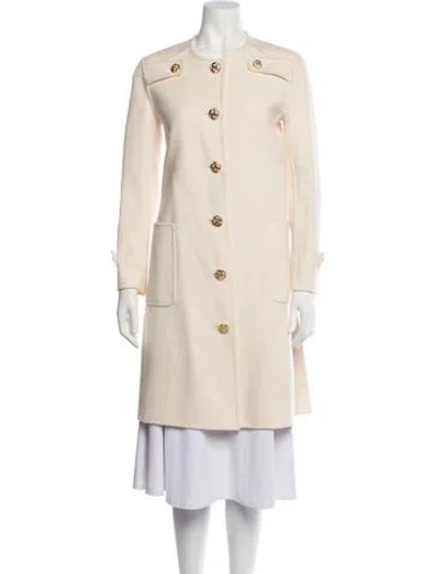 Pre-owned St John Wool Coat In Neutrals
