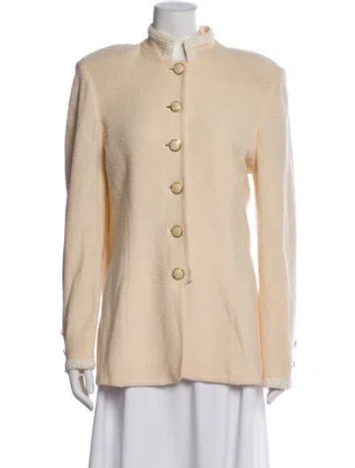 Pre-owned St John Wool Coat In Orange