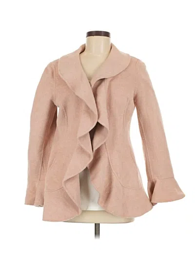 Pre-owned St John Wool Coat In Tan