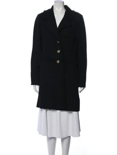 Pre-owned St John Wool Coat W/ Tags In Black