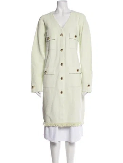 Pre-owned St John Wool Coat W/ Tags In Green