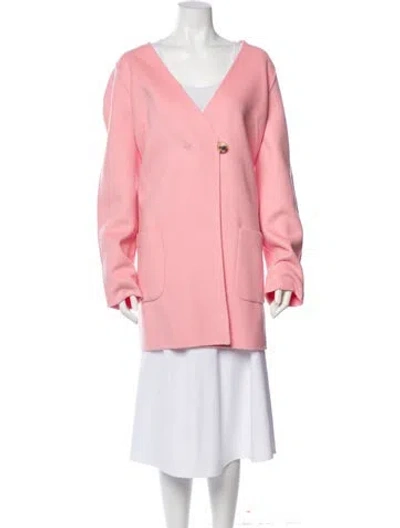 Pre-owned St John Wool Coat W/ Tags In Pink