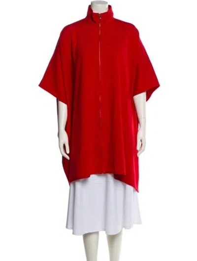 Pre-owned St John Wool Coat W/ Tags In Red