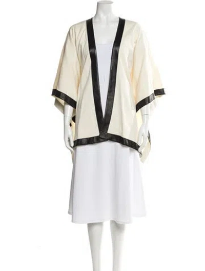 Pre-owned St John Wool Colorblock Pattern Shawl