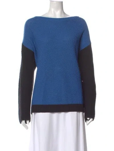 Pre-owned St John Wool Colorblock Pattern Sweater In Multi