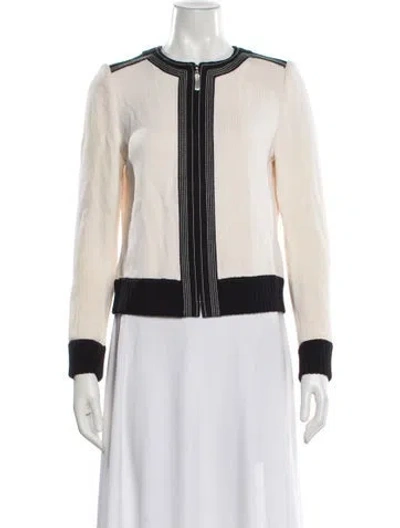 Pre-owned St John Wool Colorblock Pattern Sweater In Multi