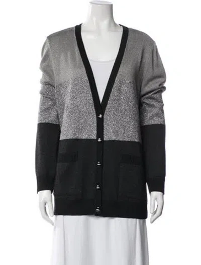 Pre-owned St John Wool Colorblock Pattern Sweater In Multi