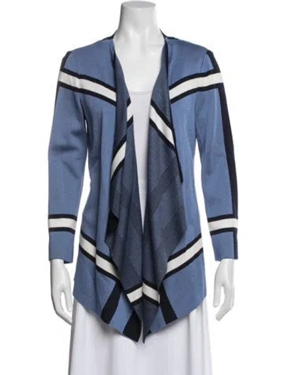 Pre-owned St John Wool Colorblock Pattern Sweater W/ Tags In Blue