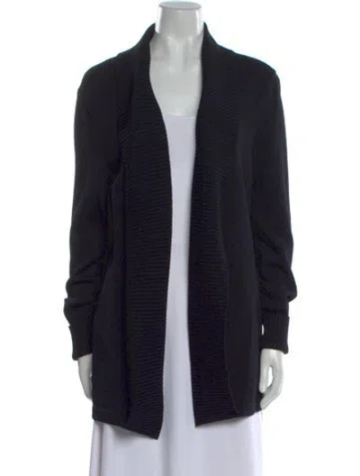 Pre-owned St John Wool Cowl Neck Sweater In Black