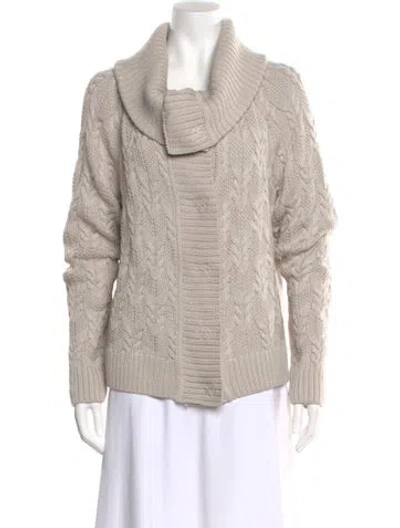 Pre-owned St John Wool Cowl Neck Sweater In Neutral