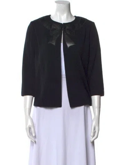 Pre-owned St John Wool Crew Neck Sweater In Black