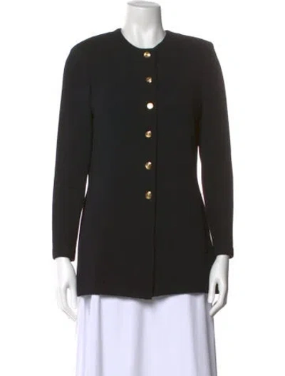 Pre-owned St John Wool Crew Neck Sweater In Black