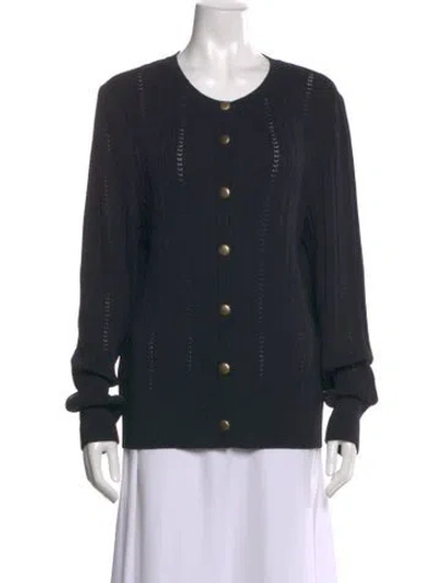 Pre-owned St John Wool Crew Neck Sweater In Black