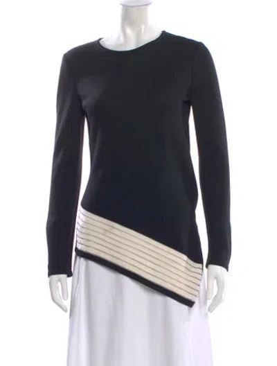 Pre-owned St John Wool Crew Neck Sweater In Black