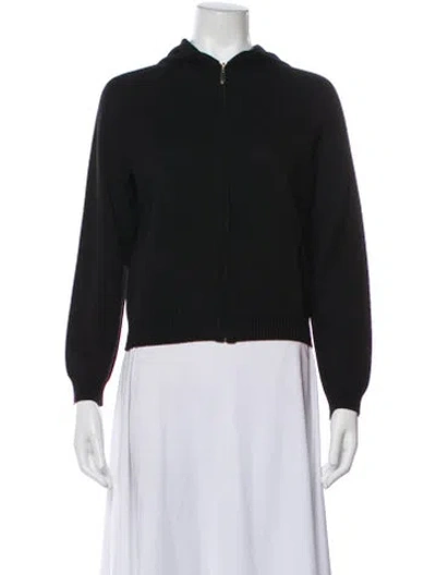 Pre-owned St John Wool Crew Neck Sweater In Black